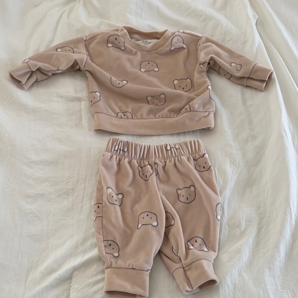Carter's Beige Baby Outfit with Bear Design